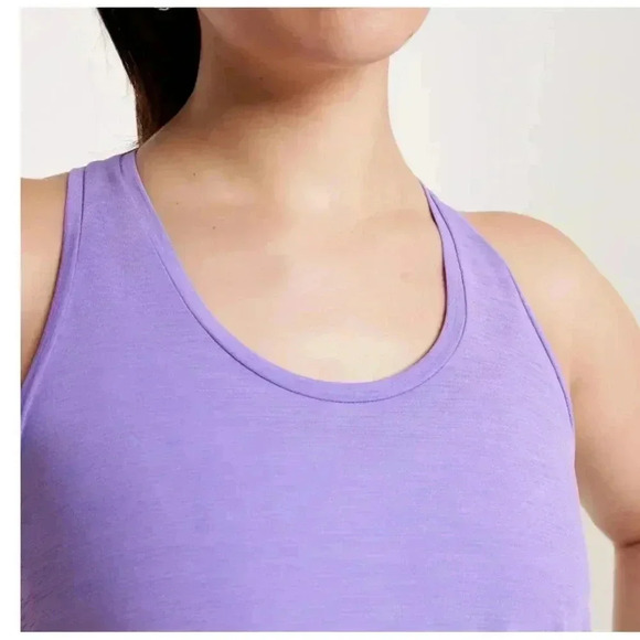NWT Calia Women's Twist Back Tank Top Sleeveless Heathered Purple Size Medium - Picture 5 of 6